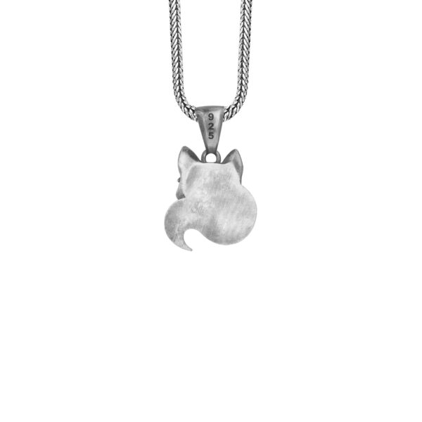 White Fox Necklace Sterling Silver - Image 5